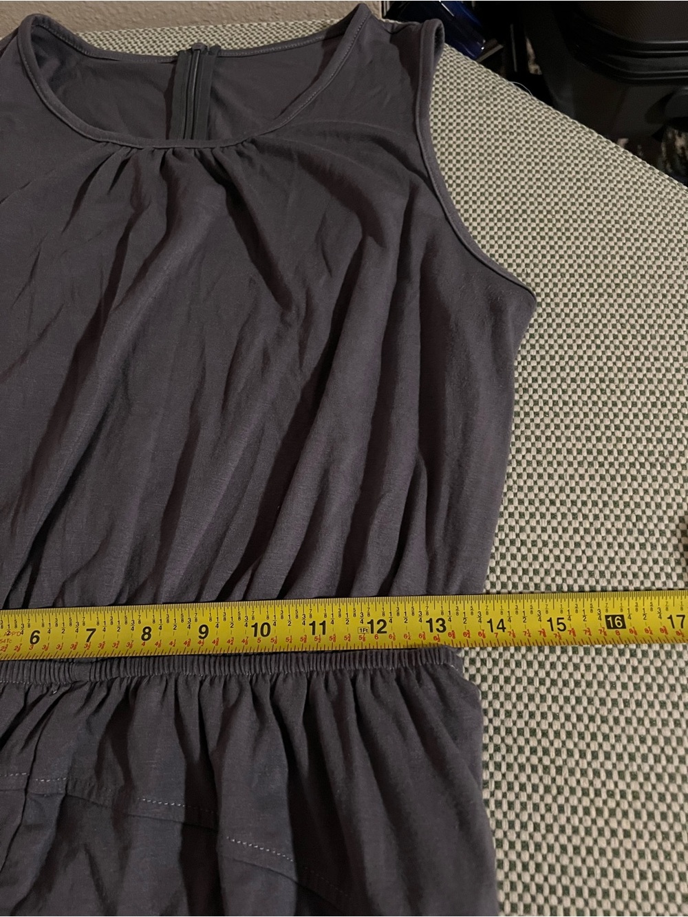 Sleeveless Dark Gray Jumpsuit with Elastic Waist #162 - Picture 13 of 16